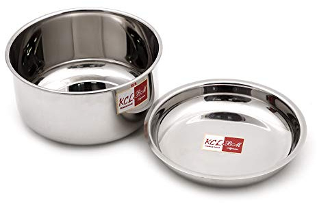 KCL Cooker Container Deep Pot Suitable for 3 Litres, Outer Lid - (Pack of 1, Silver)