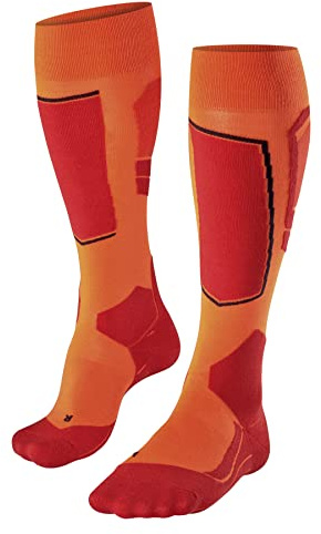 FALKE Men's SK4 Ski Socks Merino Wool Black More Colours Thin Thermal Padded Long Ski Sock Cushioned Sole Breathable Quick Dry Direct Shoe Contact Ideal For Advanced Skier 1 Pair