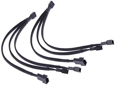 NMD&LR Cavo Splitter Ventola PWM, Splitter Ventola A 4 Pin CPU 4PIN PWM Ventola di Raffreddamento Cavo Adattatore da 1 A 3, 27 Cm