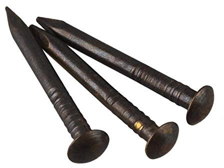 Chiodo in legno di rame puro antico nero a testa tonda da 50 pezzi 22x2mm per mobili