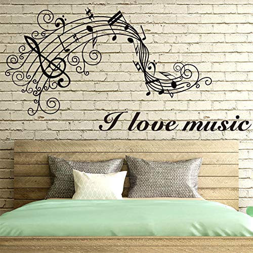 2019 Art Nouveau Music Note Wandaufkleber, Verwendet Für Schlafzimmerdekoration Musikzimmerdekoration Haus Aufkleber Wandbild Familientapete 34X67Cm