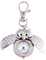 Hemobllo Eule Taschenuhr Flip Open Schlüsselbund Uhr Anhänger Ornament für Schulhandtaschen Outdoor-Lieferungen