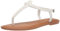 Amazon Essentials Sandalo Infradito Casual con Cinturino alla Caviglia Donna, Bianco, 43 EU Larga