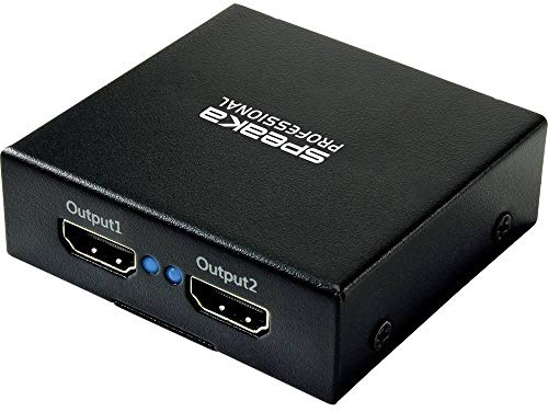 SpeaKa Professional SP-HDS-220 1+2 Port HDMI-Splitter Ultra HD-fähig 3840 x 2160 Pixel Schwarz
