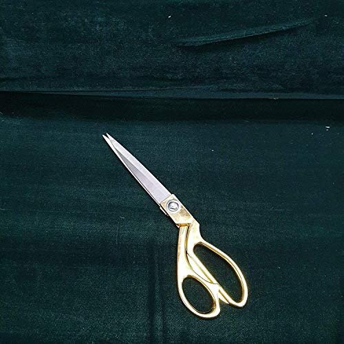 Tela de terciopelo de tres coronas, material suave y resistente, decoración del hogar, cortinas, tapicería, vestido, 112 cm de ancho (verde botella, 2 metros)
