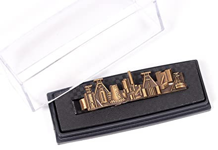 Krawattenklammer Krawattenschieber Zeche Pütt Bergwerk Bergbau Bergmann bronziert