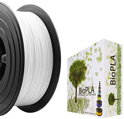 Bio PLA Filament 3D-Drucker PLA 1,75mm 1kg Spule Rolle (Weiß)