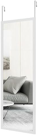 DEENZ Over The Door Tall Mirror - White Frame 30X120Cm, Home Decorative Mirror,For Living Room, Bedroom Room
