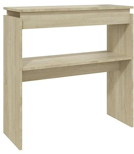vidaXL Konsolentisch Konsole Beistelltisch Flurtisch Sideboard Ablagetisch Wandtisch Frisiertisch Schminktisch Sonoma-Eiche 80x30x80cm Holzwerkstoff
