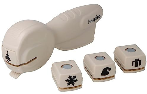 INNSPIRO Set troqueladora Cassette Punch con 4 cartuchos navidad 16mm., perforadoras para Scrapbooking, DIY Manualidades, Creación de Tarjetas