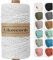 Likeecords Makramee Garn 4mm x 100m,Natürliches Baumwollschnur, Makramee-Seil,Bunte Bastelkordel aus Baumwolle für Taschen, Wandbehänge, Pflanzenaufhänger (Reinweiß)