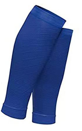 Lin’s Liliana 2er Wadenbandage, Waden Kompressionsstrümpfe Damen Herren, Warmhaltende Strümpfe, Waden Stützstrümpfe, Beinlinge für Sport, Fussball, Laufen, Basketball (Faden blau)