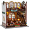 INSGEN Kit fai da te per casa delle bambole in miniatura, serra in legno, diorama, libro, casa d'angolo, kit per la costruzione di artigianato per adulti, kit per la creazione di piccole biblioteche