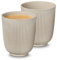 Nespresso LOOP Gran Lungo Tassen Set (2 x 270ml), moderne Coffee Cups aus 30% Kaffeeschalenresten, spülmaschinenfest, bruchsicher, elegant in beige