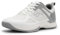 FitVille Extra Weit Tennisschuhe Herren Badminton Schuhe rutschfest Hallenschuhe Bequeme Sportschuhe Atmungsaktive Fitnessschuhe Sneakers für Breite Füße,Weiß mit Grau,42.5 EU,Weit