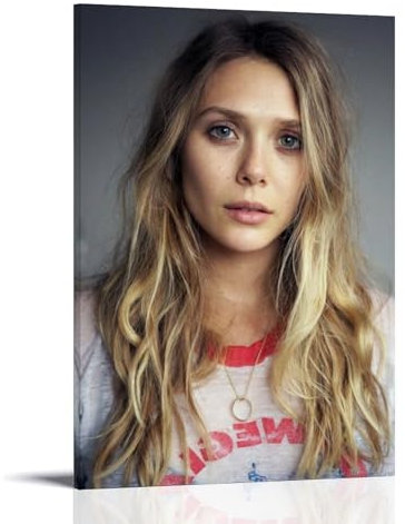 OqcEha Elizabeth Olsen Poster Kunst Schauspielerin Leinwand Wandkunst Drucke Geschenke Foto Bild Gemälde Raumdekoration Heimdekoration 20 x 30 cm