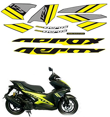 Für Y&amaha AEROX 155 2019 MODEL Full SET Aufkleber Aufkleber Motorrad Modifiziertes Fahrzeug Verzieren Schützen PVC-Aufkleber Zubehör (Color : 2)