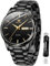 OLEVS Hommes Montre en Noir en Or Analogique Quartz Mode Casual Business Dress Montre - Bracelet Date Night Light ImperméAble Cadran Noir