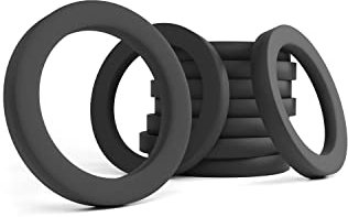 KKMSEALS Flachdichtung Gummi EPDM 1/2 - Dichtungsringe Set von 10 Stück - Flachdichtungen Set Effektive Isolierung - Dichtungsset - Flachdichtung Set (19x12x2 mm)