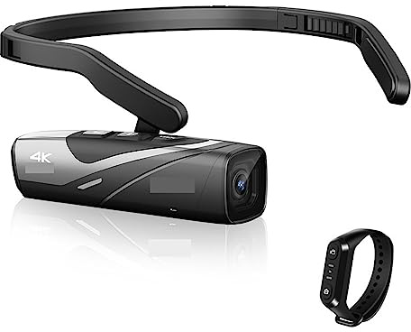 nmbhus Head Wearable Vlog Camera 4K For Digital Camcorder Professional Gimbal Stabilization(Color:EP8 black remote)
