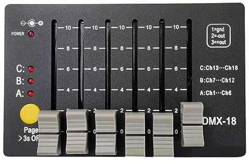 Yuattory 1 PZ Mini Attrezzatura Controller Dmx con Batteria DJ Show Pub Club KTV Bar Party Lights EU Plug