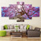 Leinwand Wandkunst, 5 Stück Kirschbaum Malerei Hd Poster Wandbild Kunst Auf Leinwand Wandbilder For Wohnzimmer Hauptdekoration Leinwand Gemälde Mit Rahmen 150 X 80 Cm