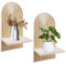 BYZESTY Lot De 2 Étagères Murales en Bois Arc-en-Ciel Boho Planche en Bois Décorative Bohème Étagères Flottantes en Bois Etagere Murale pour Salon Chambre Bureau Salle De Bains Et Cuisine