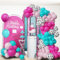 Rosa und Blau Ballon Girlande Bogen Kit, Heißes Rot Türkis Pastell Rosa weiße Tupfen Latex Ballon für Geburtstag Baby Dusche Hochzeit Jahrestag Party Dekorationen