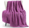 Exclusivo Mezcla Soft Fleece Throw Blanket for Sofa, Super Soft Velvet Plush Blanket for Bed, Fuzzy Cozy and Warm for All Seasons, 127x152 CM, Purple
