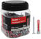 Fischer Propack Duopower 5x25, 300x Tasselli con Vite in Barattolo Riutilizzabile, per Fissaggio su Cemento, Muratura e Cartongesso, 572884