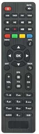 Telecomando di Ricambio applicabile per Telesystem Decoder Digitale TS6822,TS6822 PRO DVB-T2 HEVC,TS6816 T2HEVC Remote