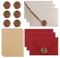 Luckwaii Vintage Briefpapier mit Umschlag, Briefpapier Set mit 6 Leinenumschlag Umschläge und Wachssiegel 10 A5 Briefpapier Vintage Papier, Briefpapier Edel für Hochzeits Einladung Grußkarten