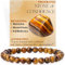 Bivei Tigerauge - Zuversicht - Perlenarmband für Frauen 6mm Halbedelstein dehnbarer elastischer Schmuck Yoga Geschenke
