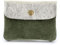 Double Tree - Petit Porte-Monnaie Cartes Cuir Véritable Daim Irisé Femme - Mini Portefeuille Cuir Itailien Compact - Format Enveloppe Court - Tendance Léger Pratique - Olive