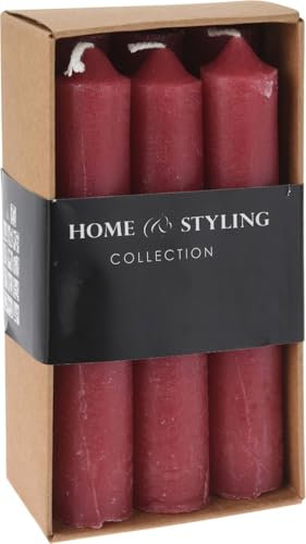 ZauberDeko Stabkerzen Rustic Beere Geburtstag Hochzeit Advent Tischdeko Party 12cm 6 Stück