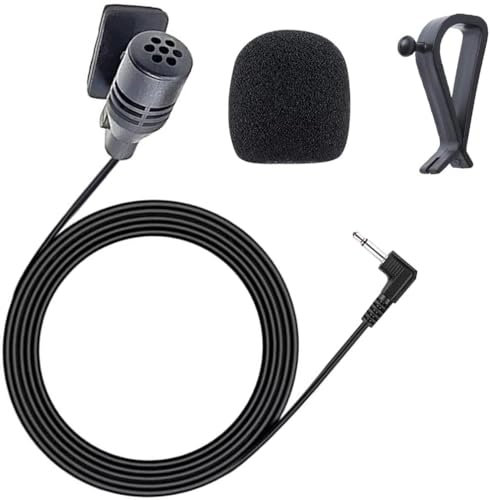 Viojrlly Microphone Micro Jack 3,5 mm Micro Externe Mic Microphone Stéréo de Voiture Micro Externe 3,5 mm pour unité Principale de véhicule de Voiture Bluetooth MP3 Activé Radio Stéréo GPS DVD