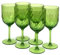 Yalin Lot de 6 verres à vin et à eau empilables incassables en plastique acrylique 445 ml (vert, 445 ml)