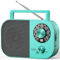 Tragbares Radio AM,FM,SW,UKW Kofferradio Netz und Batteriebetrieb, mit Bestem Empfang, Eingebautem Lautsprecher, Kopfhöreranschluss, fürZuhause/Outdoor/Camping/Notfall（Blau）