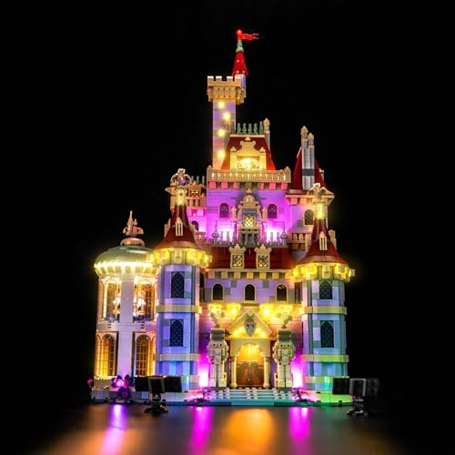 LocoLee Licht Set Kompatibel mit Lego 43263 Beauty and The Beast Castle - Nur das Licht - Set, kein Modell, Dekorative Beleuchtung Set Compatible with Lego Die Schöne und das Biest 43263