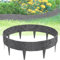 FIVMEN Bordure de pelouse en plastique - 10 m - Avec piquets de 10 cm - Texture imitation brique - Pour jardin - Anthracite