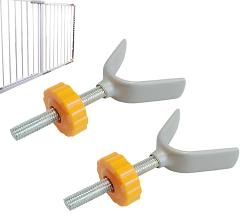 Zaunpfosten und Bolzen, Zaunpfosten und Bolzen, verstellbar, wandfreundlich, 2 Anschlüsse und Bolts | Edelstahl-Hardware für Treppen, Zimmereingänge ab