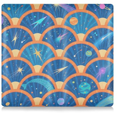 EtherSpher Glänzende blaue Waage Leder Auto Registrierung & Versicherung Kartenhalter Fahrzeug Handschuhfach für Dokumente, Karten, Führerschein