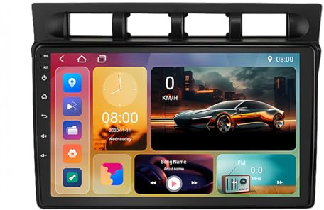 Radio de coche para Kia Picanto SA Morning 2004-2007, Android 15 Car Radio 9 pulgadas IPS Pantalla táctil con CarPlay Android Auto Bluetooth WIFI GPS FM RDS Controles en el volante (G5 2G+32G)