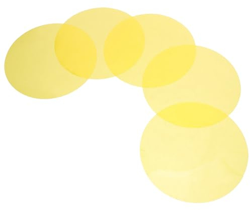 Gélatine Éclairage 5 Pcs Pet, Film Diffuseur pour Luminaires, Jaune | Film pour Lumières, Film Diffuseur de Lumière Film Couleur, Filtre Lumière Chaude, Autocollants Lumière Chaude