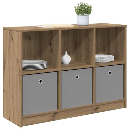vidaXL Sideboard mit Schubladen Artisan-Eiche 102 x 32 x 73,5 cm, Moderner Sideboard, freistehend, viel Platz, praktischer Wohnungshelfer, schickes Design für Dein Wohnzimmer
