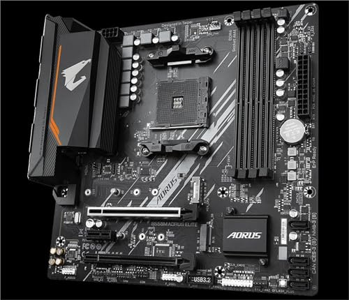 Placa Base para Juegos Fit For GIGABYTE B550M AORUS Elite Placa Base AMD B550 Socket AM4 DDR4 Compatible con HDMI 128GB PCI-E 4.0 M.2