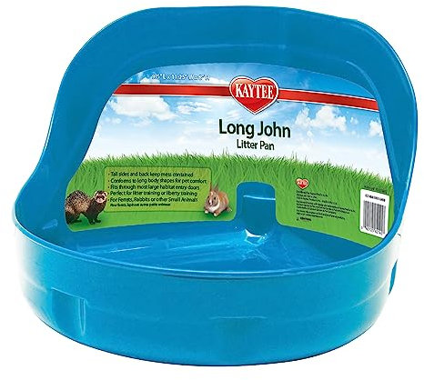 Super Pet Long John Bac à litière avec côté haut pour lapin et furet- Coloris aléatoire