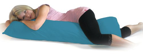 Dukal | Bezug für Seitenschläferkissen | 40 x 120 cm | aus hochwertigem DOPPEL-Jersey | 100% Baumwolle | Farbe: Ocean-blau