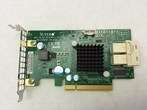 Supermicro AOC-SLG3-2E4 carte et adaptateur d'interfaces mini SAS Interne - Cartes et adaptateurs d'interfaces (PCIe, mini SAS, PCIe 3.0, Vert, 6 W, 3,2 Gbit/s)