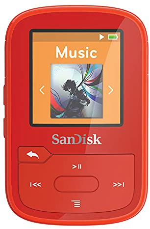 SanDisk Clip Sport Plus Wearable MP3 Player - Red